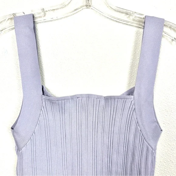 Ribbed Knit Cropped Tank Top Size L Dynamite | ’90s Minimalist City Chic Stretch - Picture 9 of 11